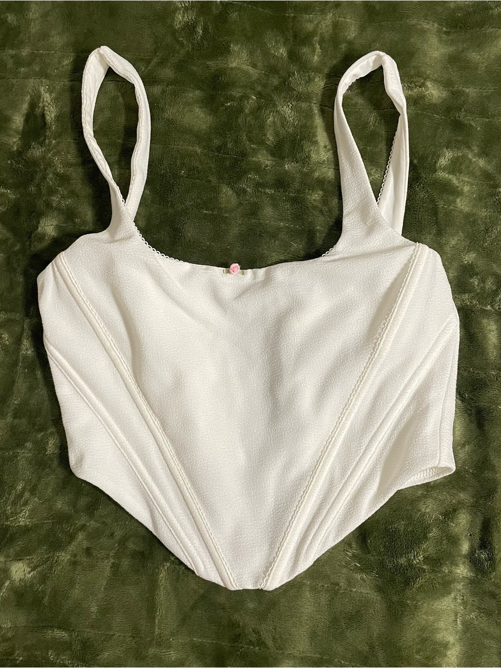 White Fox White Women's Crop Bustier Tank Top